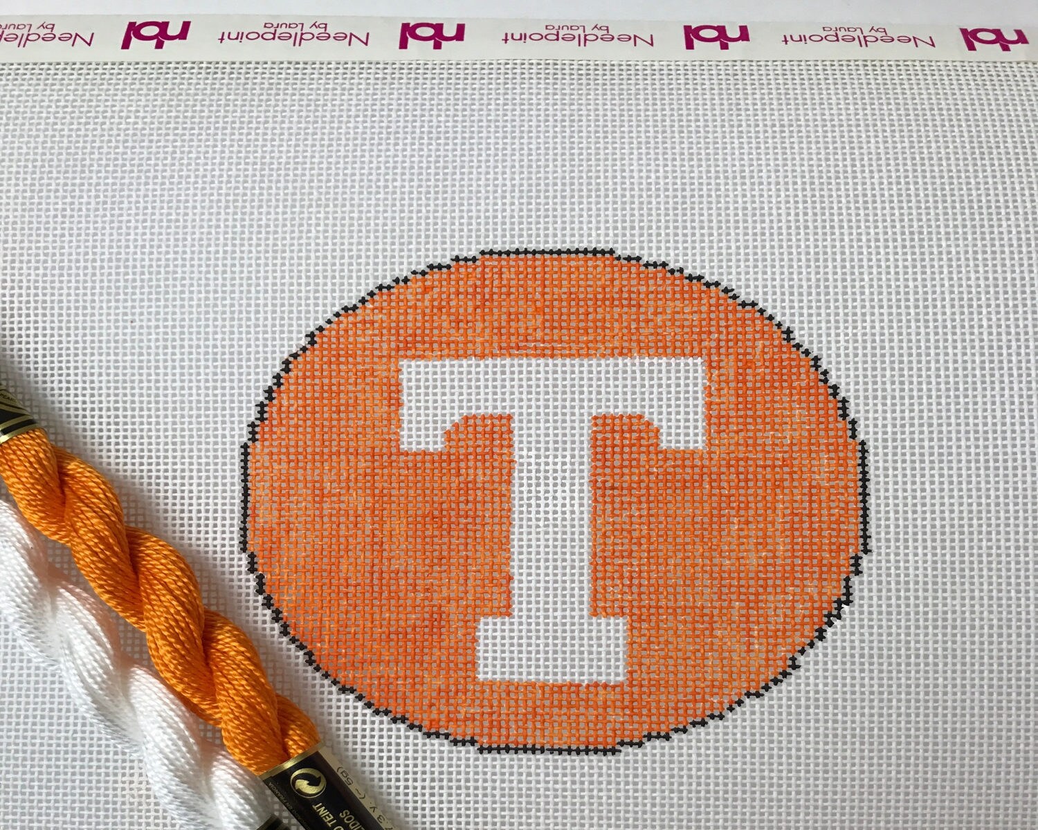 Tennessee Round Needlepoint Ornament Canvas Etsy