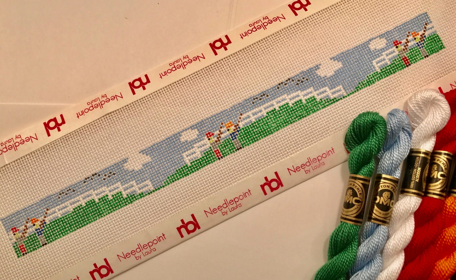 Hunters Needlepoint Dog Collar canvas includes thread Etsy