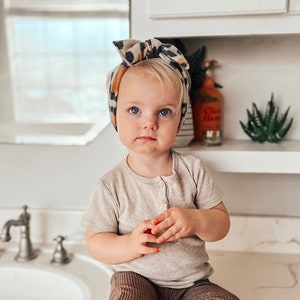 Leopard Head Wrap, Leopard Baby Head Wrap, Baby Girl Headband, Animal Print Headband