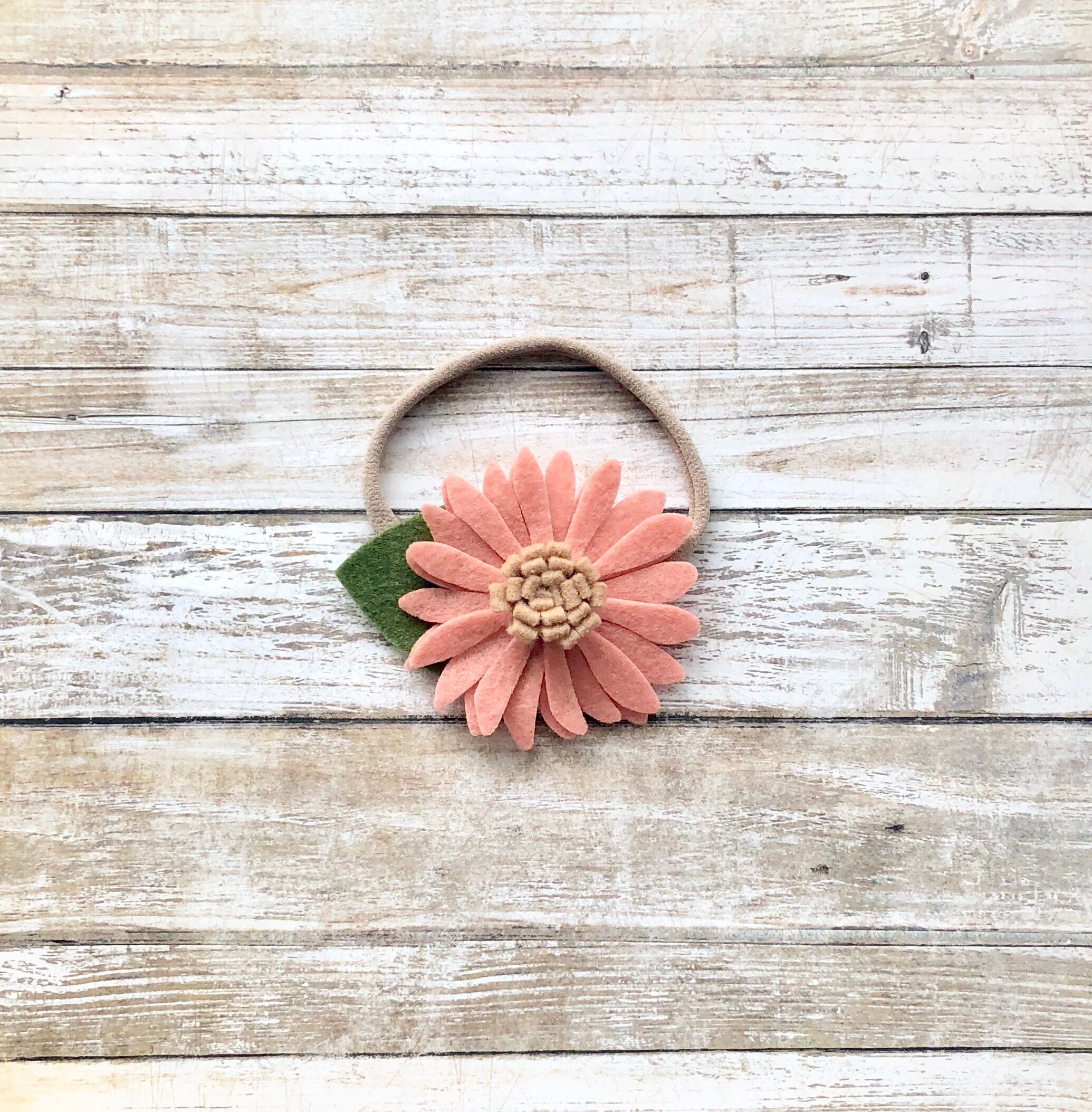 Felt flower headband.blush flower headband. blush felt Etsy