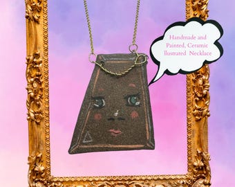 The Royal - Abstrakt illustrerat keramiskt halsband