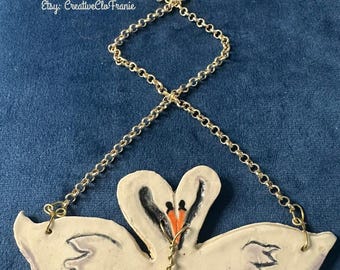 Swan Lovers Porslinshalsband