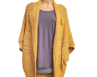 Gold Crochet Shrug Sweater