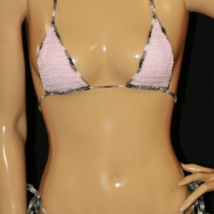 Camo Crochet Bikini/Full Bottom/Bikini Top/Pink Bikini/Bikini Bottom/Crochet Bikini/Crochet Swimwear/Crochet Swimsuit/14030
