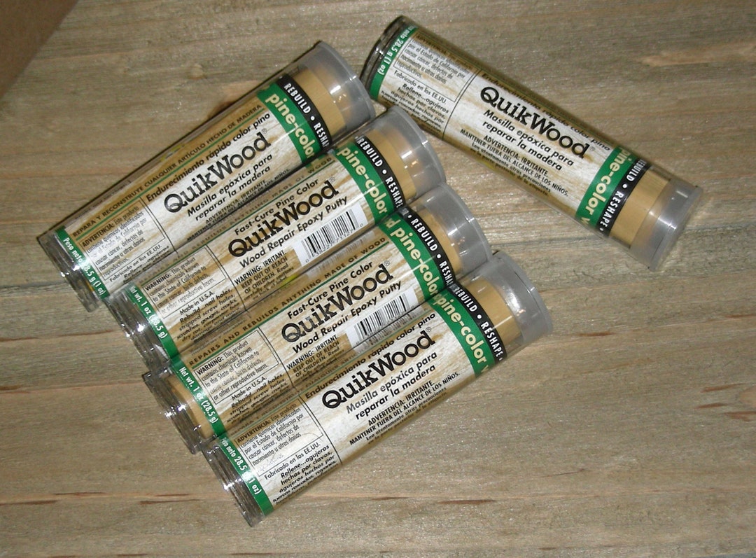 Quikwood Epoxy Putty PINE Fast Cure FIVE 5 1 Oz Tubes Etsy