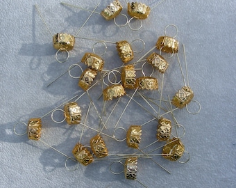 Ornament Caps - 13.5 mm Great for replacement or making your own ornaments  - Gold - - 20 Pieces     FREE SHIPPING