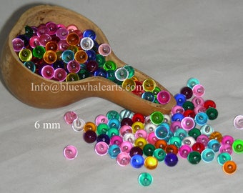 Shipping from USA - 6 mm gourd beads, gourd crafting no hole beads, undrilled acrylic beads, gourd lamp, gourd hobby- Mixed -500 beads