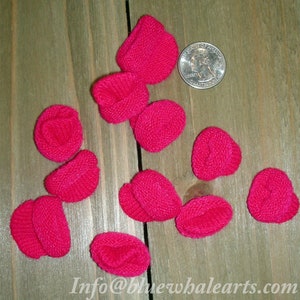 Mini Knit Hats, Snowman Hats,  Mini Knit Candy Hat, doll Hat- Magenta  - Lot of 10 hats