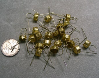Ornament Caps 6.5 Mm Great for Replacement or Making Your Own Ornaments  Gold 20 Pieces FREE SHIPPING 
