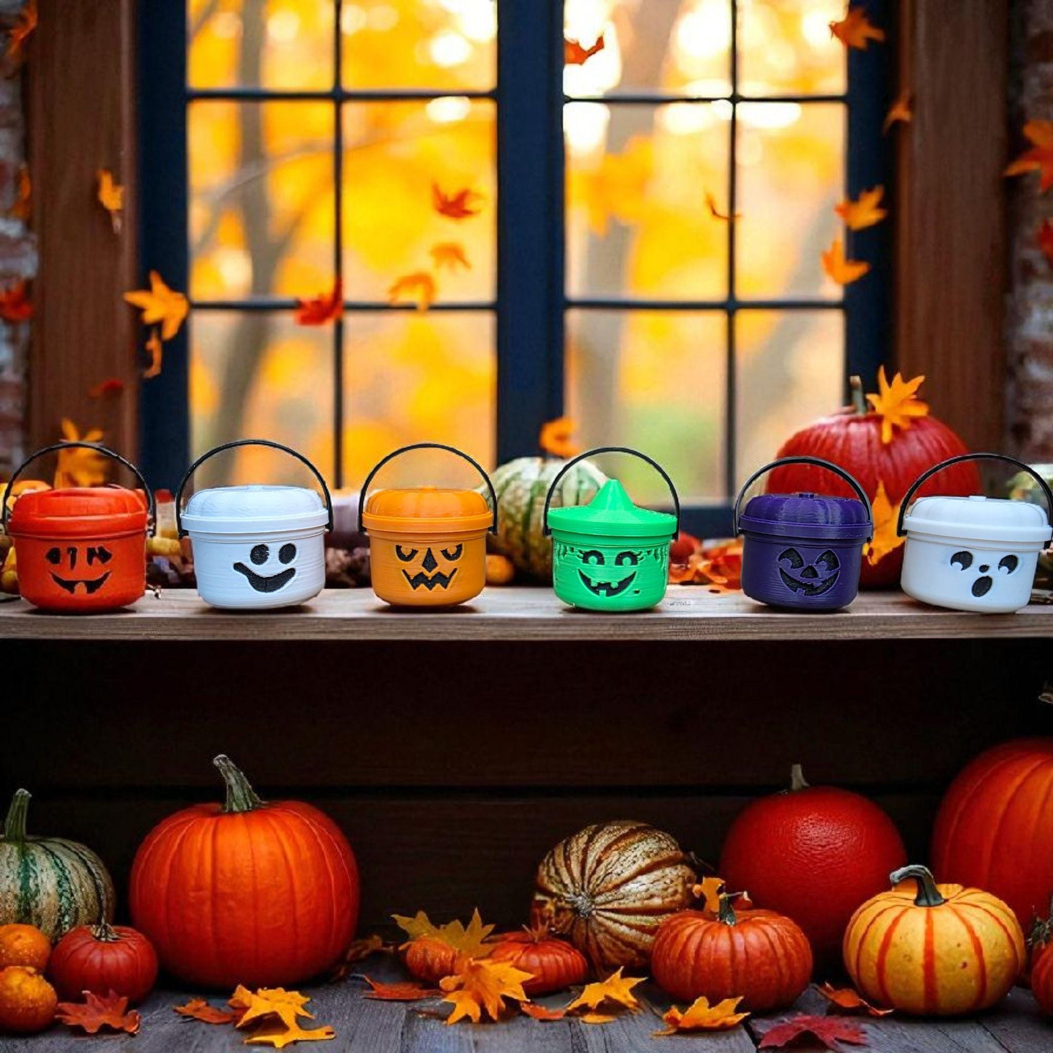 3D printed Inspired Mini McDonald's Halloween Buckets McSpooky Buckets: Witch, Ghost, Goblin, Pumpkin  & Boo - Mini Halloween Fun!