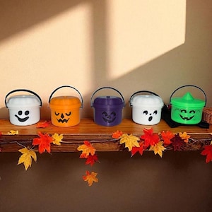 3D gedruckte inspirierte Mini DDR Halloween Eimer McSpooky Eimer: Hexe, Geist, Goblin, Kürbis & Boo - Mini Halloween Spaß!
