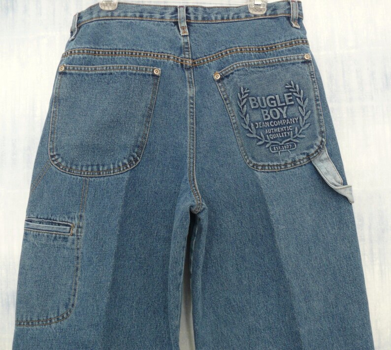 Vintage 90's Bugle Boy Jeans 34 x 30 77 Carpenter Embossed Etsy
