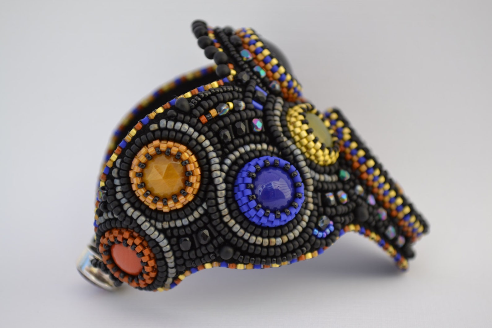 Bead Embroidery Bracelet Bead Embroidered Bracelet Beaded Etsy