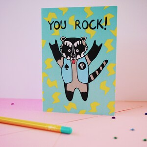 Carte You Rock Kiss raton laveur