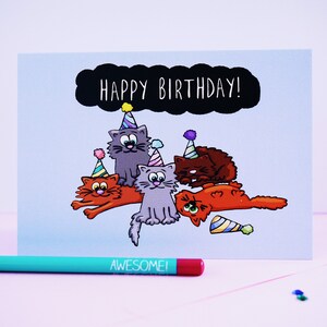 Cute cats birthday card