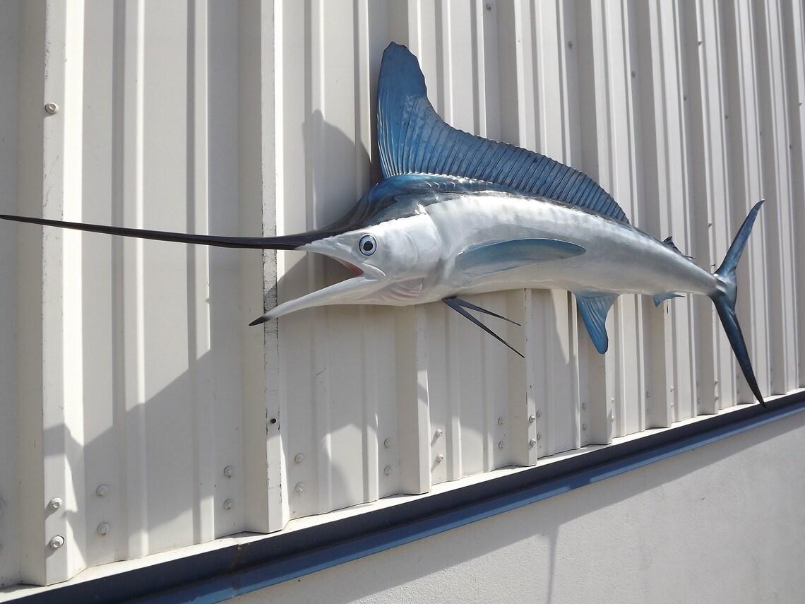 White Marlin Fish Mount 75 Inches Half Mount - Etsy