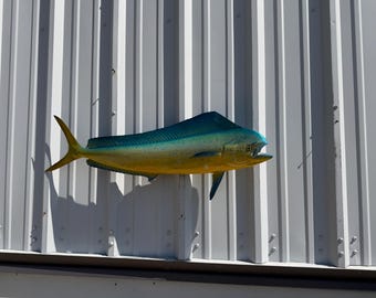 En stock - Réplica de montaje de delfín hembra (dorado, mahi-mahi) - 94 cm (37 pulgadas)