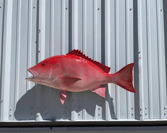 Réplica de pez pargo rojo de 36 pulgadas (montaje completo)