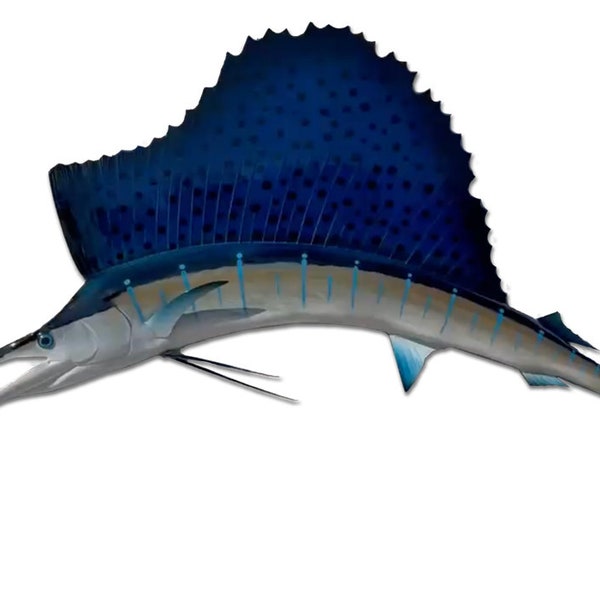 58" Sailfish Half Mount Fish Replica