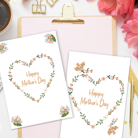 Mother's Day Cards Printable Cards for Any Mother Simple | Etsy