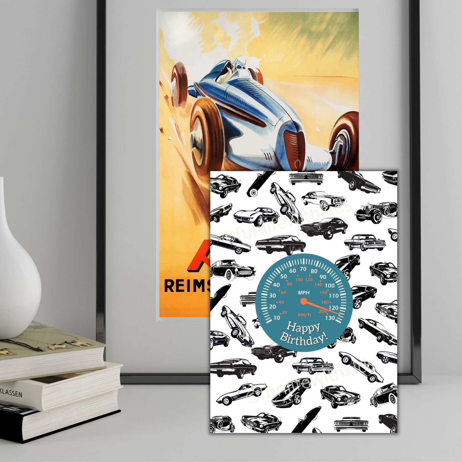 Printable Happy Birthday Card for the Car Lover 5x7 Happy | Etsy
