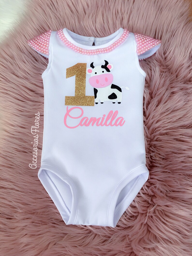 La vaca lola set Birthday girl outfit la vaca lola baby girl first birthday