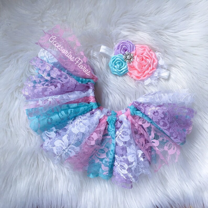 Baby girl set baby newborn gift shower photo prop newborn bloomers tutu ivory lace tutu