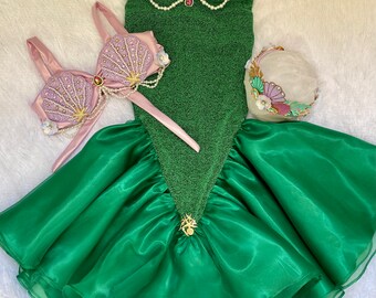 Ariel luxury / little mermaid dress /1st birthday outfit/ birthday party dress  / princess dress / mermaid costume  /mermaid