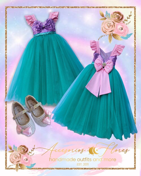 Vestido de princesa / vestido de sirenita / 1er atuendo de - Etsy España Vestido de princesa / vestido de sirenita / 1er atuendo de - Etsy España