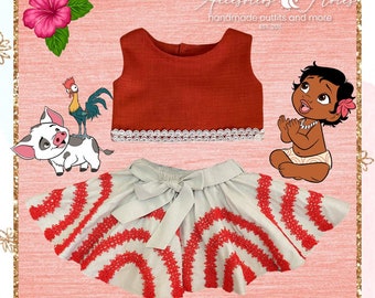 Vestido Moana Fantasia Moana Baby Romper