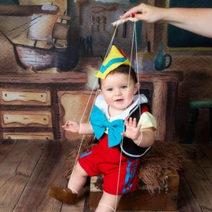 pinocchio costume / costume boy / baby boy// boy costume / halloween/ hat / outfit blue/ Pinocho costume/ pinocchio inspired