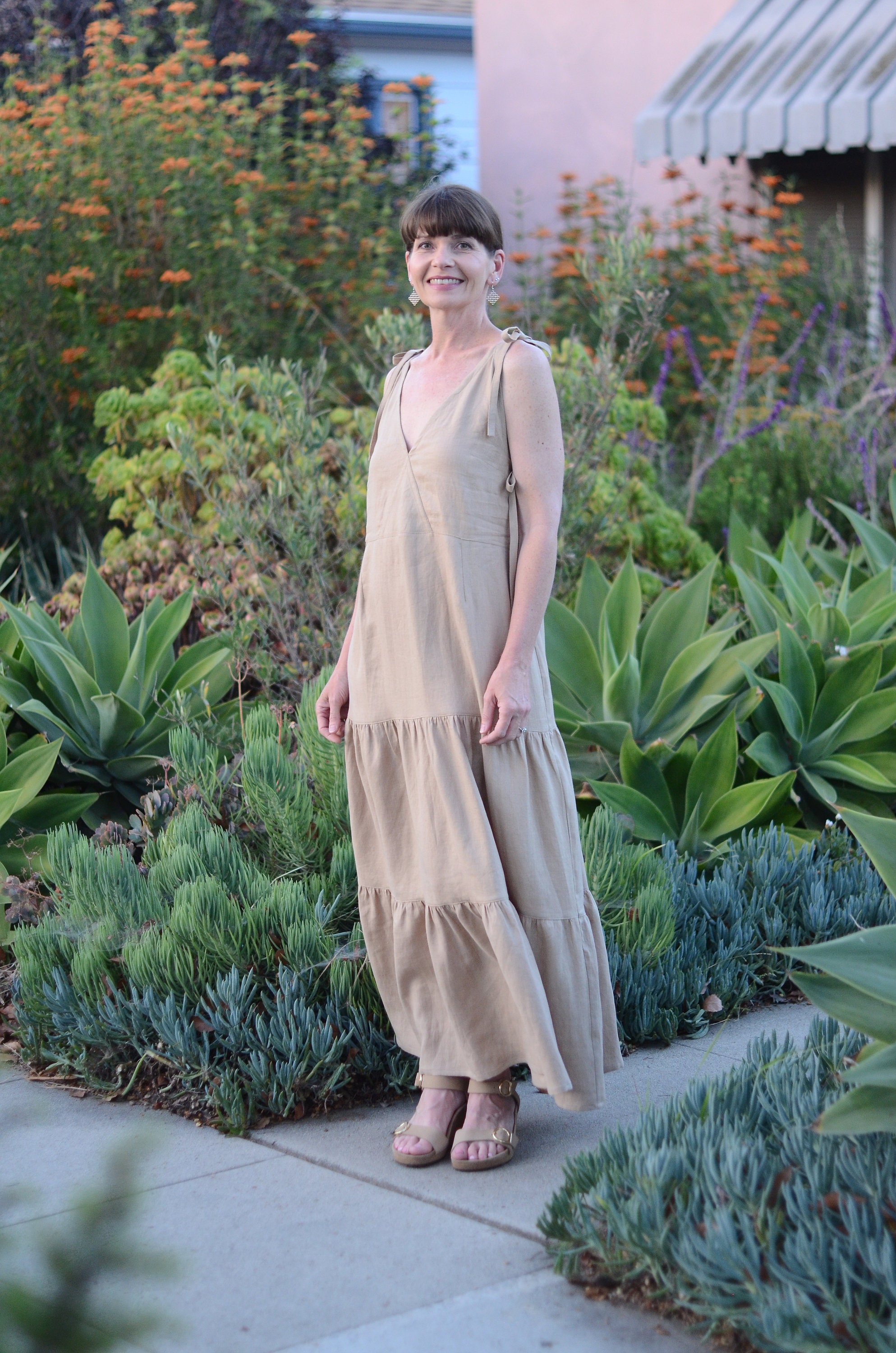 boho tiered dress pattern Tiered Maxi Dress Tutorial + Pattern! Sew a linen dress // Customize by height! // GYPSY MOTH dress