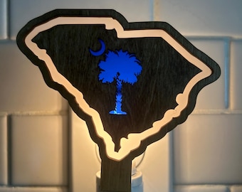 SC Night Light/Palmetto Tree Night Light/ State of SC Night Light