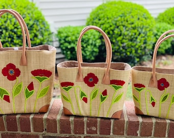 Raffia Tote Bag/Straw Beach Tote/Madagascar Bag/Raffia Purse/Beach Bag/Summer Purse