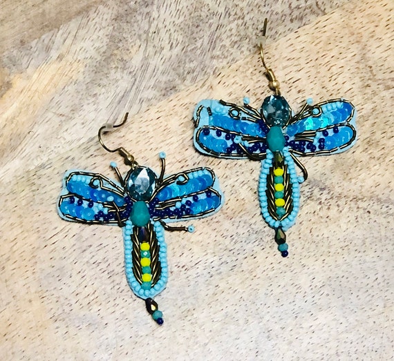 Green/Blue Dragonfly Earrings Green/Blue Dragonfly Earrings