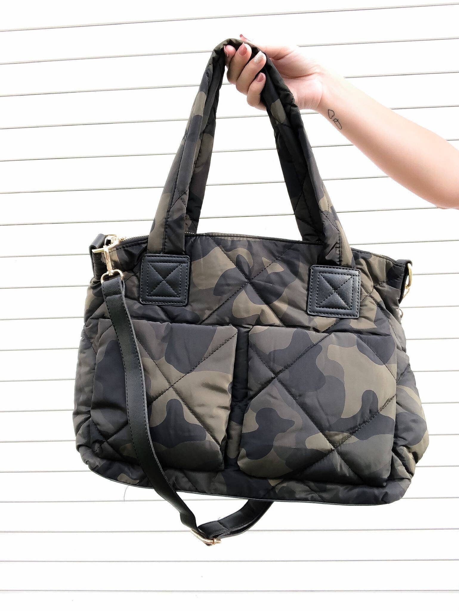 Puffer Camouflage Messenger Bag/Camo Tote Bag/Camo Shoulder Etsy