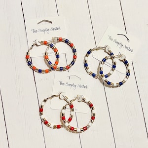 Game Day Hoops/Game Day Earrings/Lightweight Game Day Hoops