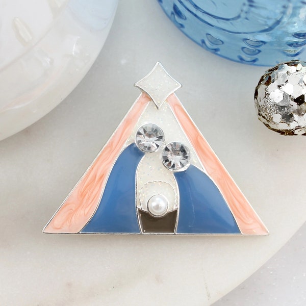 Enamel Nativity Pin/Pendant/Christmas Nativity Pin