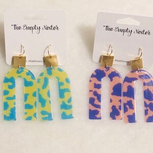 Acrylic U Shaped Earrings/Resin Arch Earrings