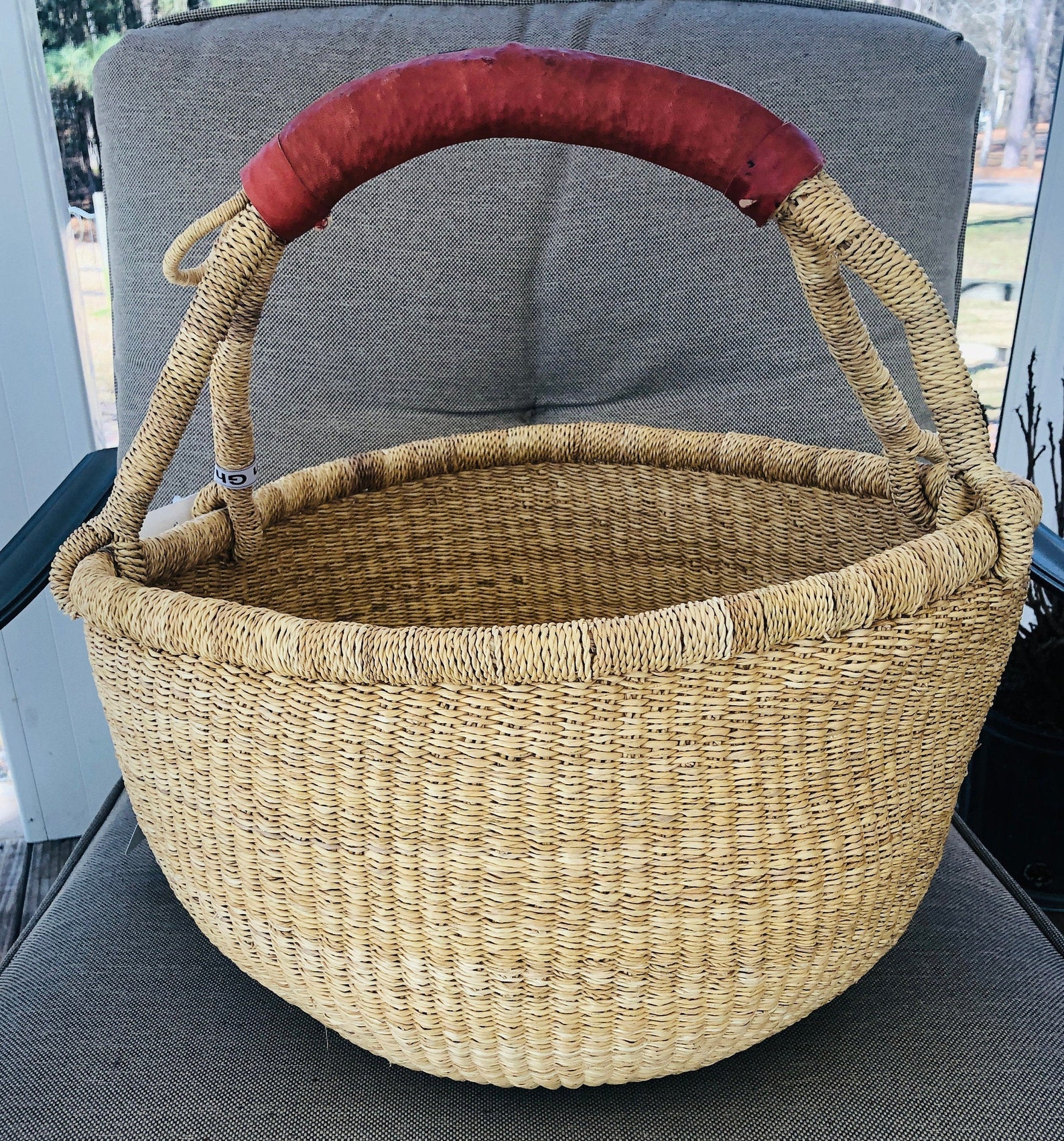 Natural Bolga Basket/Market Basket/Ghana Basket/Farmer's Etsy