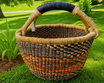 Medium Bolga Basket/Market Basket/Ghana Basket/Farmer's Market Basket