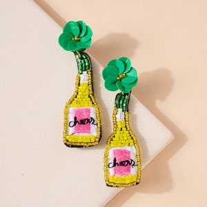 Cheers Earrings/Time to Celebrate/Champagne Bottle Earrings