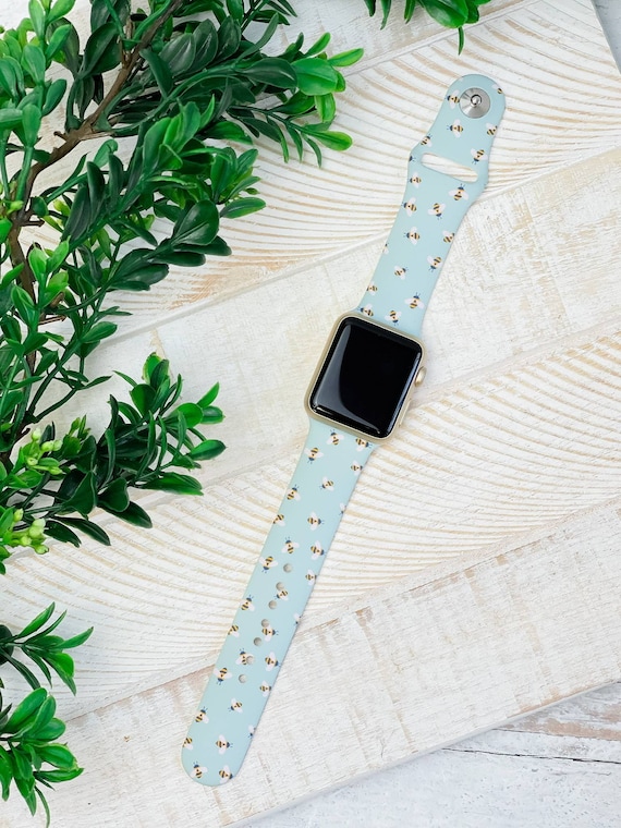 Printed silicone apple cheap watch band