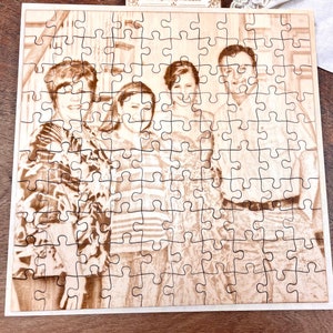 Personalized Laser Engraved Photo Puzzle/Personalized Keepsake Photo Puzzle