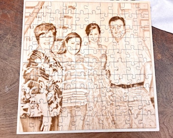 Personalized Laser Engraved Photo Puzzle/Personalized Keepsake Photo Puzzle