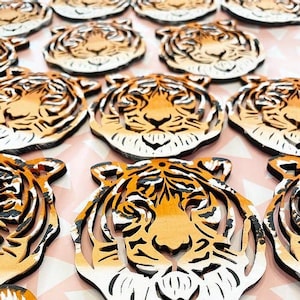 Painted Tiger Ornament/Tiger Christmas Ornament/Tiger Fan Ornament