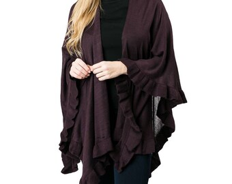 Cashmere Ruffle Shawl - Etsy