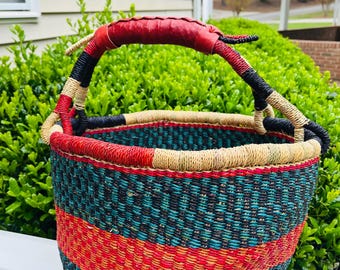 Medium Bolga Basket/Market Basket/Ghana Basket/Farmer's Market Basket