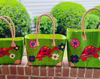 Raffia Tote Bag/Straw Beach Tote/Madagascar Bag/Raffia Purse/Beach Bag/Summer Purse