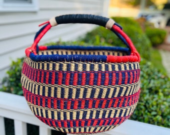Large Bolga Basket/Market Basket/Ghana Basket/Farmer's Market Basket